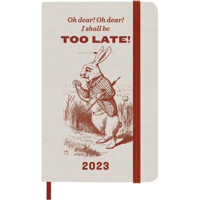 Еженедельник MOLESKINE LE ALICE IN WONDERLAND WKNT POCKET DAL12WN2AY23 белый/оранжевый